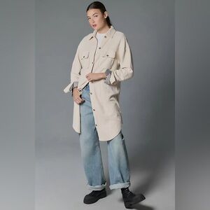 Anthropologie Pilcro Ribbed Duster Shacket NWT